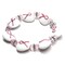 Pink Ribbon 16mm Large Glass Heart Stretch Elastic Large Chunky Bracelet product 5